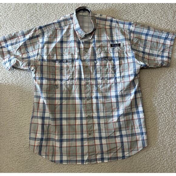 Columbia Mens Short Sleeve Button Down Shirt Medium - Picture 1 of 10